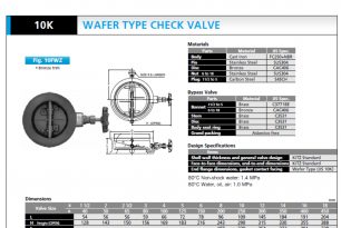 wafer check valve